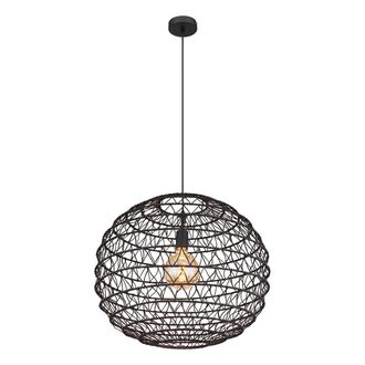 Globo Lighting L&aacute;mpara Colgante - Senni - Negro - Metal - &Oslash; 59cm - E27 - - Globo