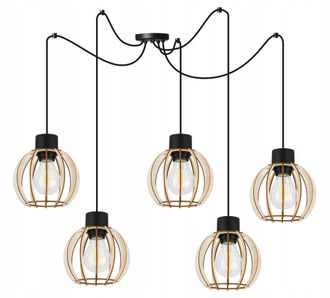 OEM L&aacute;mpara De Techo Colgante Led Moderna De Madera