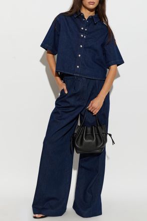 Anine Bing Jeans Lou, Womens, Navy Blue