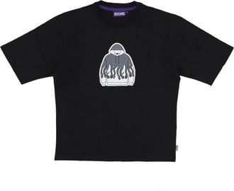 Octopus Zwarte korte mouw Tee met iconisch logo - Heren - T-shirts - Zwart - XL - Katoen - Tops