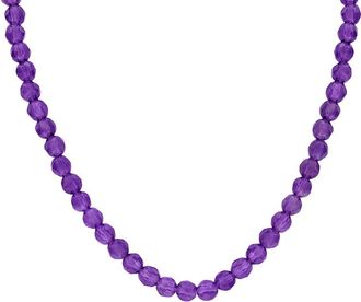 Rina Limor Silver 14.95 Ct. Tw. Amethyst Bead Necklace