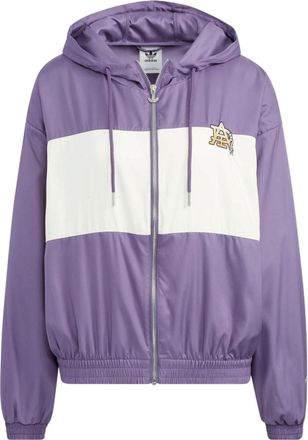 adidas (WMNS) adidas Modern Collegiate Windbreaker Jacket Asia Sizing Purple White HS1934