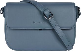 Bugatti Umh&auml;ngetasche BUGATTI ALMATA, Damen, Gr. B/H/T: 25cm x 17cm x 9cm onesize, blau, Kunstfaser, leicht gl&auml;nzend, unifarben, Taschen Umh&auml;ngetasche