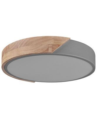 Beliani L&aacute;mpara led de techo metal gris