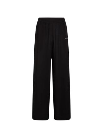 Karl Lagerfeld Wide-Leg Pants with Subtle Signature Detail