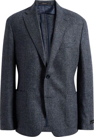 Vince Icon Relaxed Plaid Alpaca & Wool Blend Sport Coat in Navy/Blue at Nordstrom Rack, Size 40 Regular