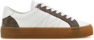 Moncler White Two-tone Monaco Sneakers