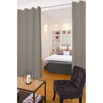MOONDREAM Cortina de separaci&oacute;n ollaos + bas ourlet gris mc740 135lx250h