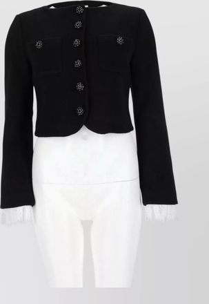 Self Portrait wool cropped jacket