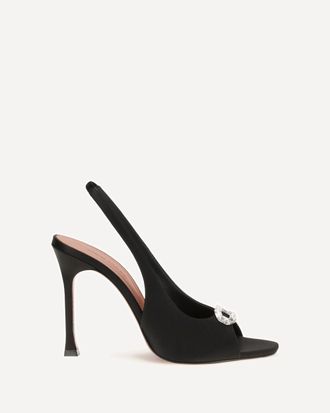 Amina Muaddi Mini Camelia Slingback Sandals Female 38.5