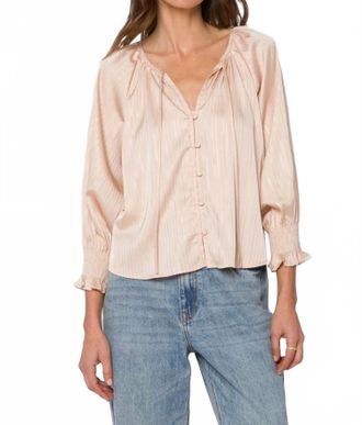 Velvet Heart Tina Silky Blouse In Natural