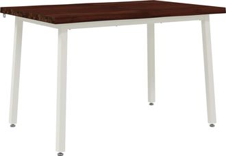 vidaXL 110 X 55 X 75 Cm Madera De Acacia S&oacute;lida Marr&oacute;n Oscuro Y Blanco Vidaxl