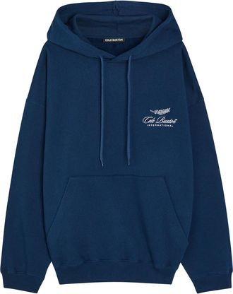 Cole Buxton International Hooded Logo-embroidery Cotton Sweatshirt - Navy - XL