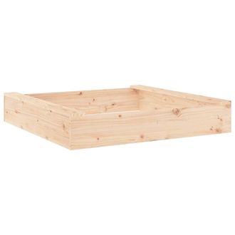 vidaXL Arenero Con Asientos Cuadrado Madera Maciza De Pino Vidaxl