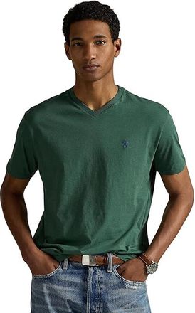 Polo Ralph Lauren Classic Fit Jersey V-Neck T-Shirt Mens Clothing Washed Forest : 2XL, Jersey/Cotton