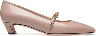 Bally Sylt brushed-leather pumps - women - Calf Leather/Calf Leather/Calf Leather/Lamb Skin - 36.5 - Neutrals