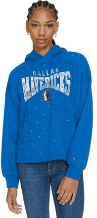 Tommy Jeans Womens Tommy Jeans Blue Dallas Mavericks Stella Cropped Pullover Hoodie at Nordstrom, Size Medium