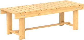 OUTSUNNY Panchina da Esterni 2 Posti Impermeabile in Legno di Abete 110x38x35cm