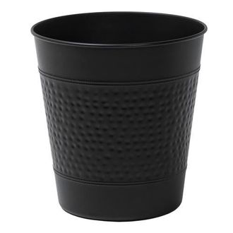 Happimess Riley Modern Classic Hammered Steel Accent 2-Gallon Wastebasket in Matte Black at Nordstrom