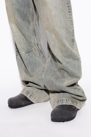 Diesel Denim Slides D-WOODSTOCK, Mens, Grey