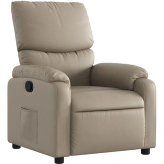 vidaXL Vidaxl - Sill&oacute;n Reclinable De Cuero Sint&eacute;tico Color Capuchino