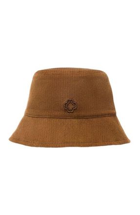 Maje Reversible corduroy bucket hat in Brown at Nordstrom