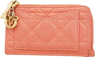 Dior Pink Leather Coin Purse/Coin Case (Pre-Owned)