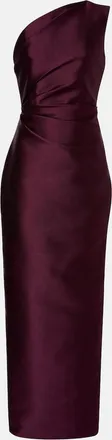 Solace London Kira draped satin gown