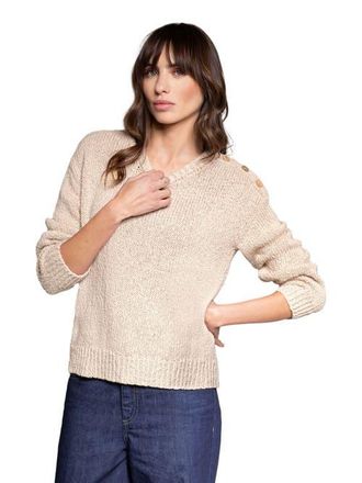 Celtic & Co. Slub Knit Button Detail Sweater in Oatmeal at Nordstrom, Size X-Large