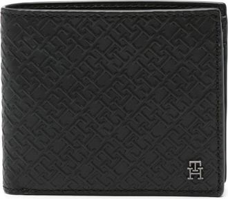 Tommy Hilfiger embossed-monogram leather wallet - men - Calf Leather - One Size - Black