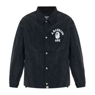 A Bathing Ape Jacket met logo - Heren - Zomerjassen - Zwart - S - Polyester - Jassen