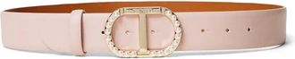 Twin-Set Oval T-buckle belt - women - Polyester/Polyurethane - L - Pink
