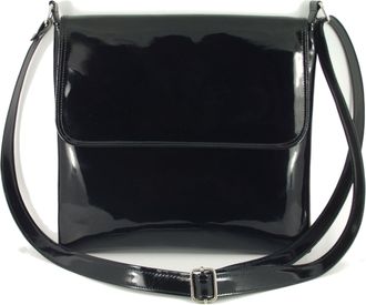 Loni Womens Cool Synthetic Patent Leather Crossbody Shoulder Bag Medium Size Handbag