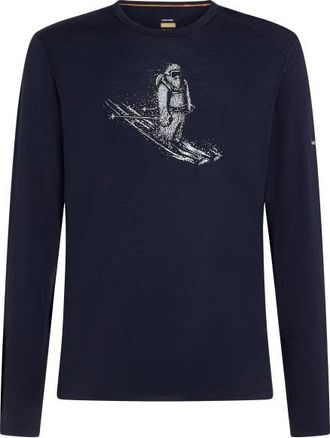 Icebreaker Merino 200 Oasis L/S Crewe Skiing Yeti Merinounterw&auml;sche f&uuml;r Herren | blau