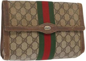 Gucci Pre-owned Clutches, female, Beige, Size: ONE SIZE Pre-owned Vintage Clutch