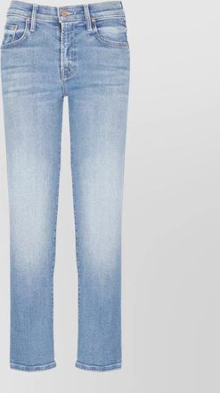 Mother mid-rise straight-leg jeans