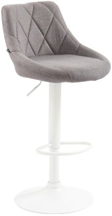 Clp Clp - Taburete De Bar Lazio Tapizado En Tela Gris Blanco