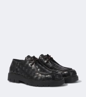 Bottega Veneta Zapatos Haddock de piel Intrecciato