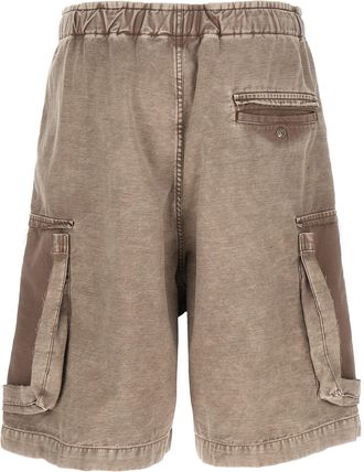 Miharayasuhiro Mens Gray Cotton Bermuda Shorts