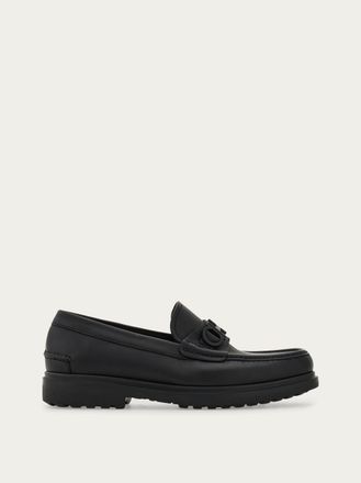 Ferragamo Men Loafer with Gancini buckle Black Size 12.5