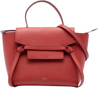Celine Pre-owned Nano Belt Bag - Dames - Vintage Heuptassen - Rood - ONE Size - Leer - Vintage