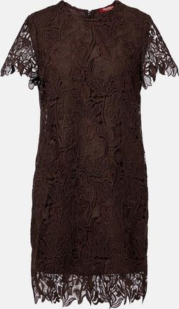 Max Mara Cotton guipure lace minidress