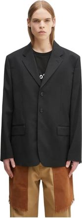 Maison Margiela Maatpak Blazer - Heren - Blazers - Zwart - L - Leer - Jassen