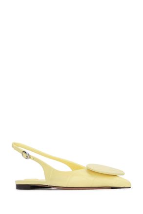 Jacquemus Womens Les Slingbacks Duelo P - Yellow Leather - Size EU 37