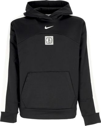 Nike Brooklyn Nets Courtside Hoodie Zwart/Wit - Heren - Sportshirts - Zwart - L - Polyester - Fitness
