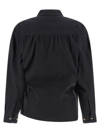 Christophe Lemaire Asymmetric Twisted Collar Blouse - Black