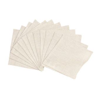 Solino Home Linen Cocktail Napkins Set of 12, 6 x 6 Inch for Dining Table, Holiday and Everyday Table Decor - Athena in Light Natural at Nordstrom