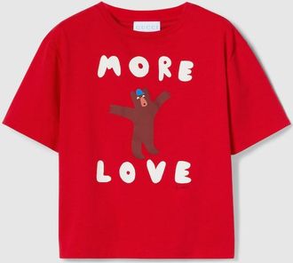 Gucci Kids - Cotton T-shirt With Print, Red, Ready-to-wear