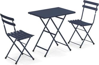 Emu Arc En Ciel Set 2 Sedie Pieghevoli 1 Tavolo Pieghevole Blu Scuro