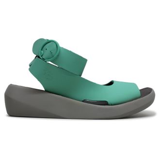 FLY London BULI030FLY Leather Womens Comfort Sandals - Spearmint - Size:UK 6